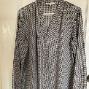 Black and white print blouse